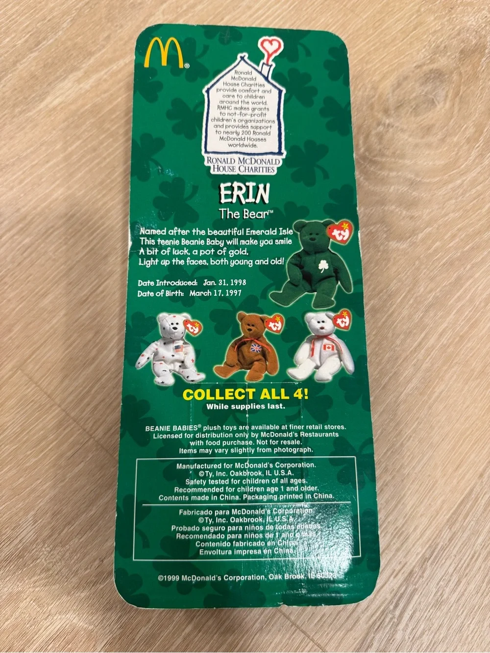 Ty Beanie Babies Four-Pack: Vintage Collectible Bears